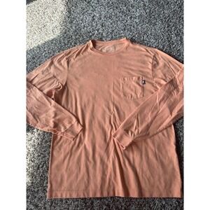 Vineyard Vines Long Sleeve T Shirt Mens Small Pocket orange  Casual